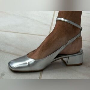 Zara silver able strap shoe
